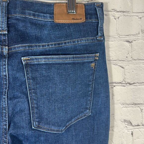 Madewell 10” High Rise Skinny Dark Wash Jeans size 29T Style F6179 - Picture 4 of 12
